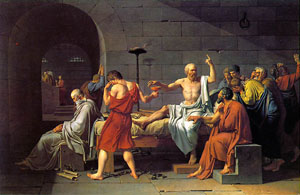 Muerte de Sócrates, del pintor francés David